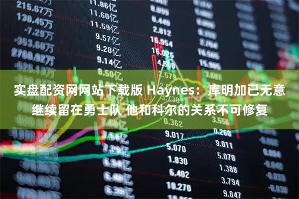 实盘配资网网站下载版 Haynes：库明加已无意继续留在勇士队 他和科尔的关系不可修复
